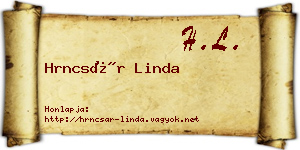 Hrncsár Linda névjegykártya